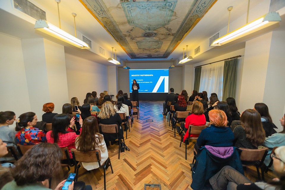 The presentation of the project Women in AI. Photo: BTU