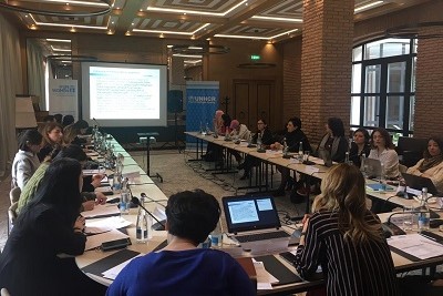 Participants from the state agencies and NGOs working on the violence against women and migration issues attended the workshop on refugee women's empowerment in Georgia