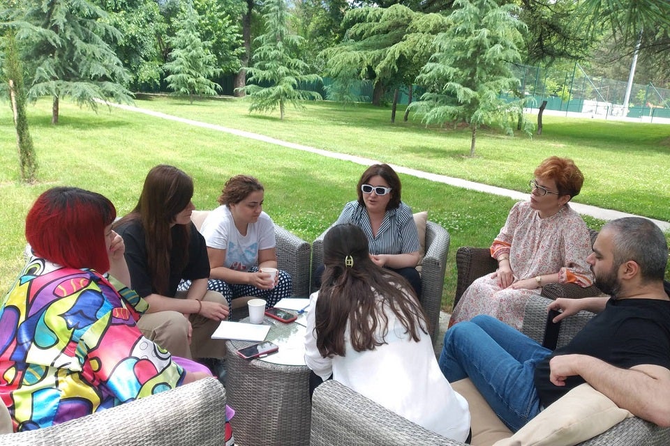 Participants of the workshop during group work. Photo: UN Women