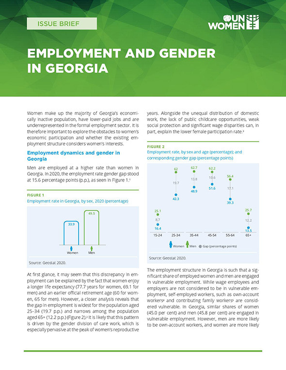 Employment and Gender in Georgia cover