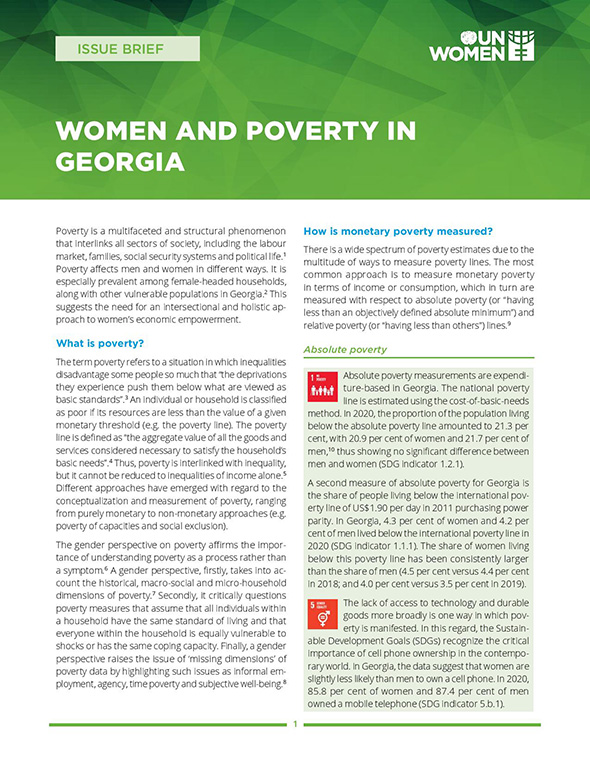 Women and Poverty in Georgia cover