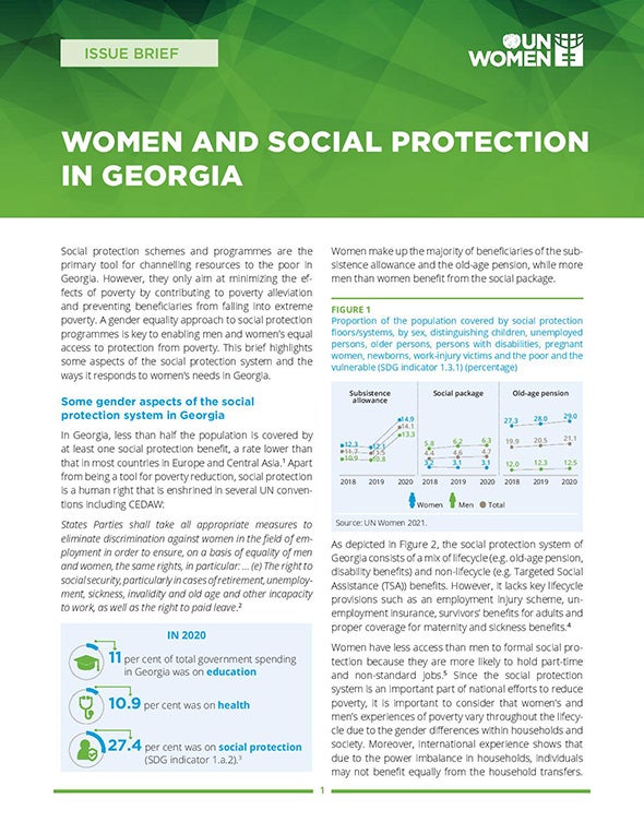 Women and Social Protection in Georgia cover