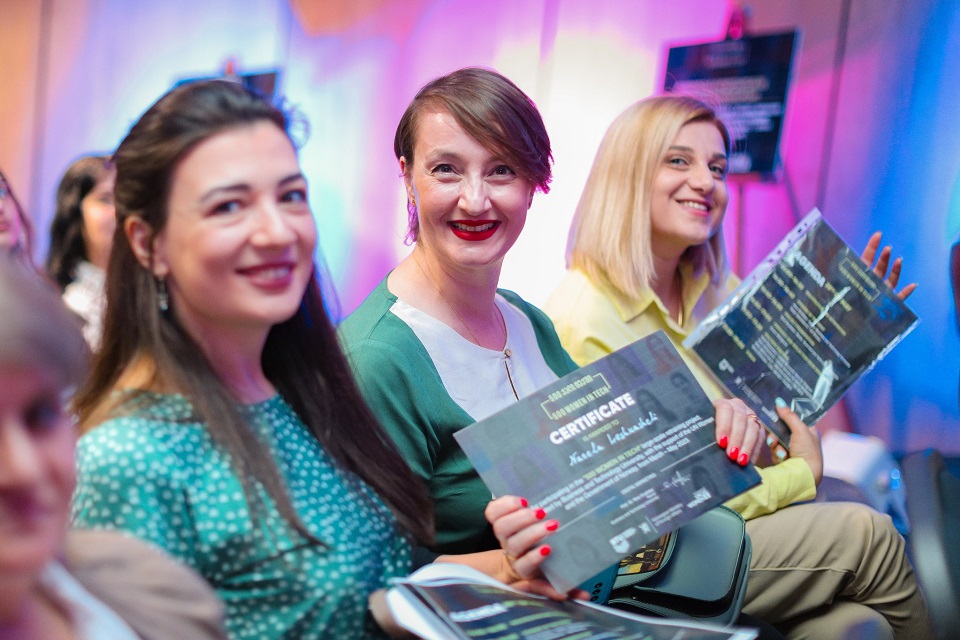 '500 Women in Tech' participants at the project final event. Photo: Business and Technology University