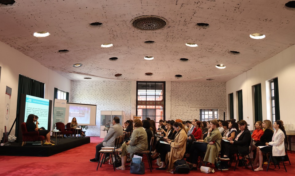Presentation of the Gender Impact Assessment of the Law of Georgia on Public Service. Photo: Leli Blagonravova
