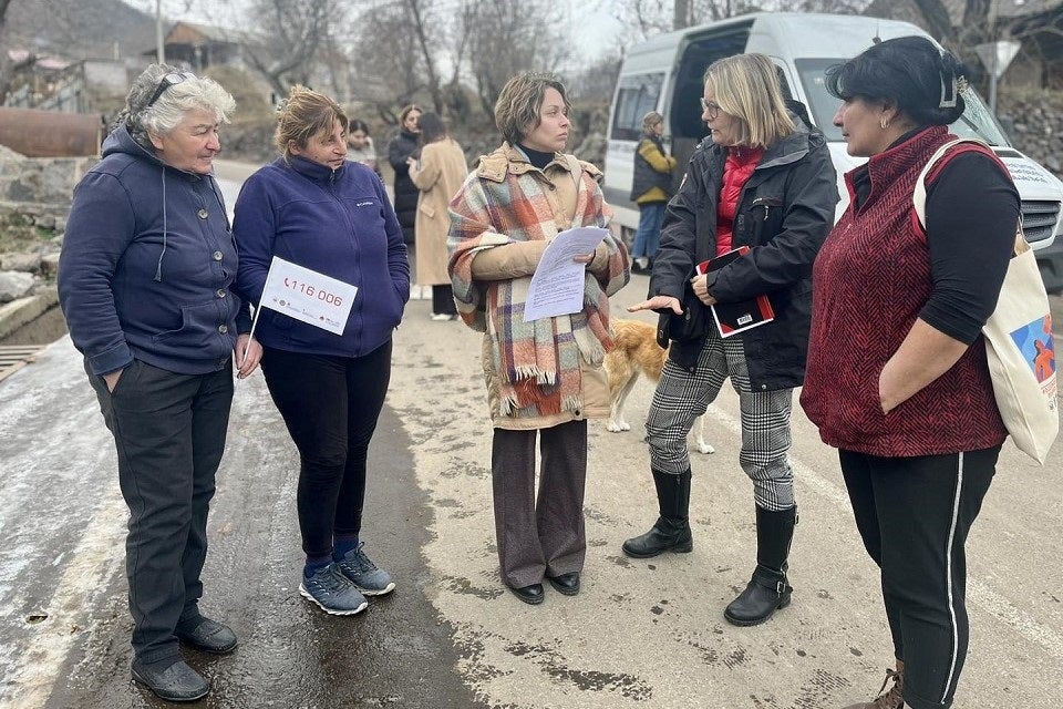 Meeting with the local population in village Toloshi. Photo: Embassy of Sweden in Tbilisi