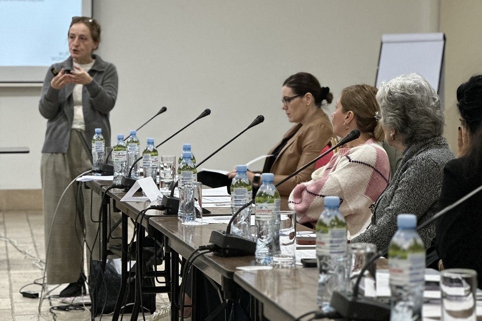 A working meeting aimed at strengthening the existing Gender Mainstreaming Platform within the Ministry of Education, Science and Youth. Photo: UN Women