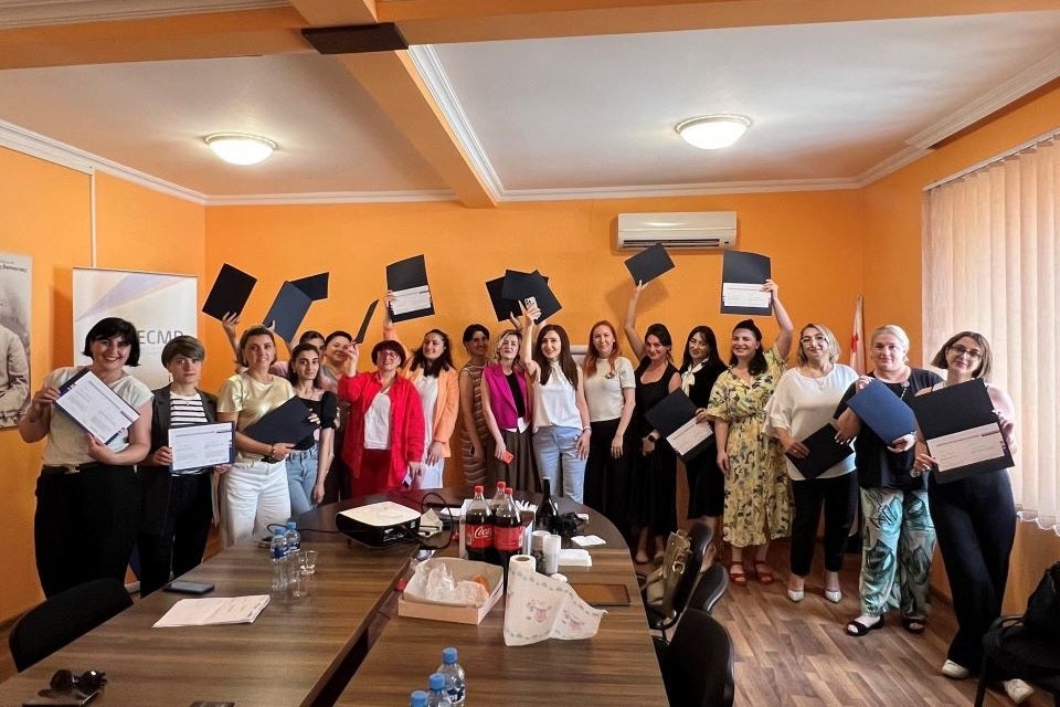 Group photo of the Women's Leadership Academy participants in Kutaisi. Photo: EECMD