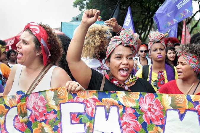 Women in Brazil march for women's rights