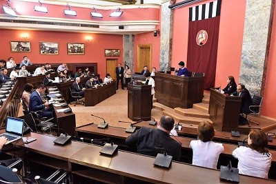 The Legal Committee of the Parliament of Georgia discussing a petition of the Women’s Movement on gender-related killings of women (femicides)