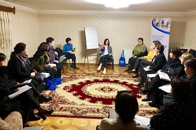 Female entrepreneurs from western Georgia shared their experiences with one another