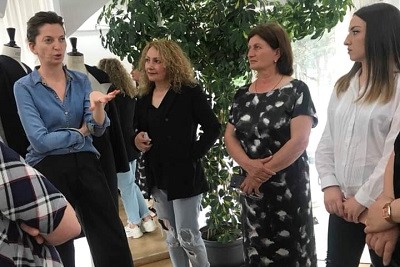 Tamuna Ingorokva, one of the most famous fashion designers in Georgia hosted a masterclass for the women entrepreneurs from west Georgia engaged in sewing and design business
