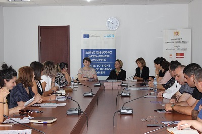A round-table stakeholders meeting to discuss progress and region-specific challenges about enhancing multi-sectoral cooperation on domestic violence in Marneuli