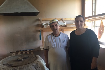 Marina Siradze recently opened the first bakery in Laituri