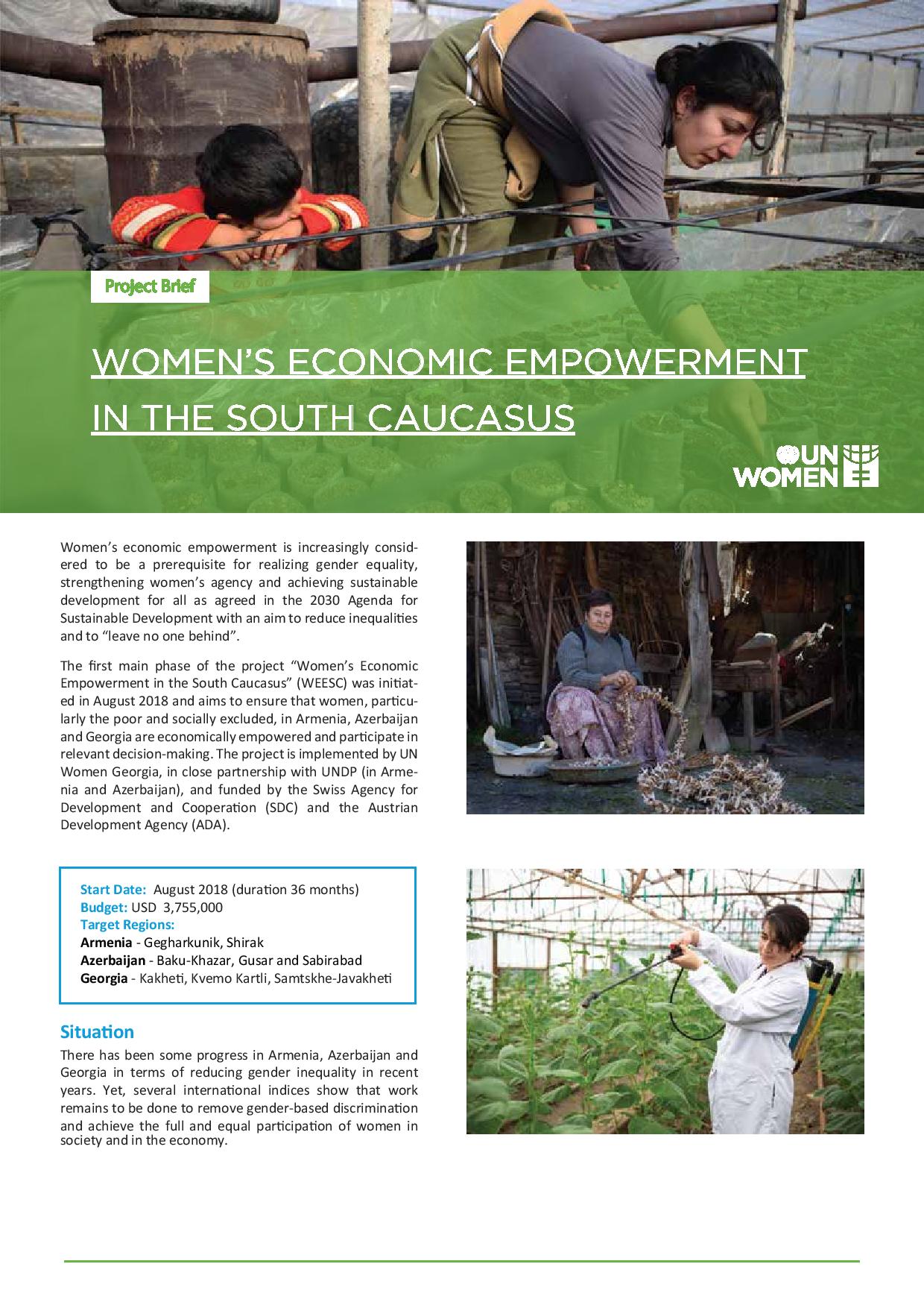 Women's Economic Empowerment - REGIONAL