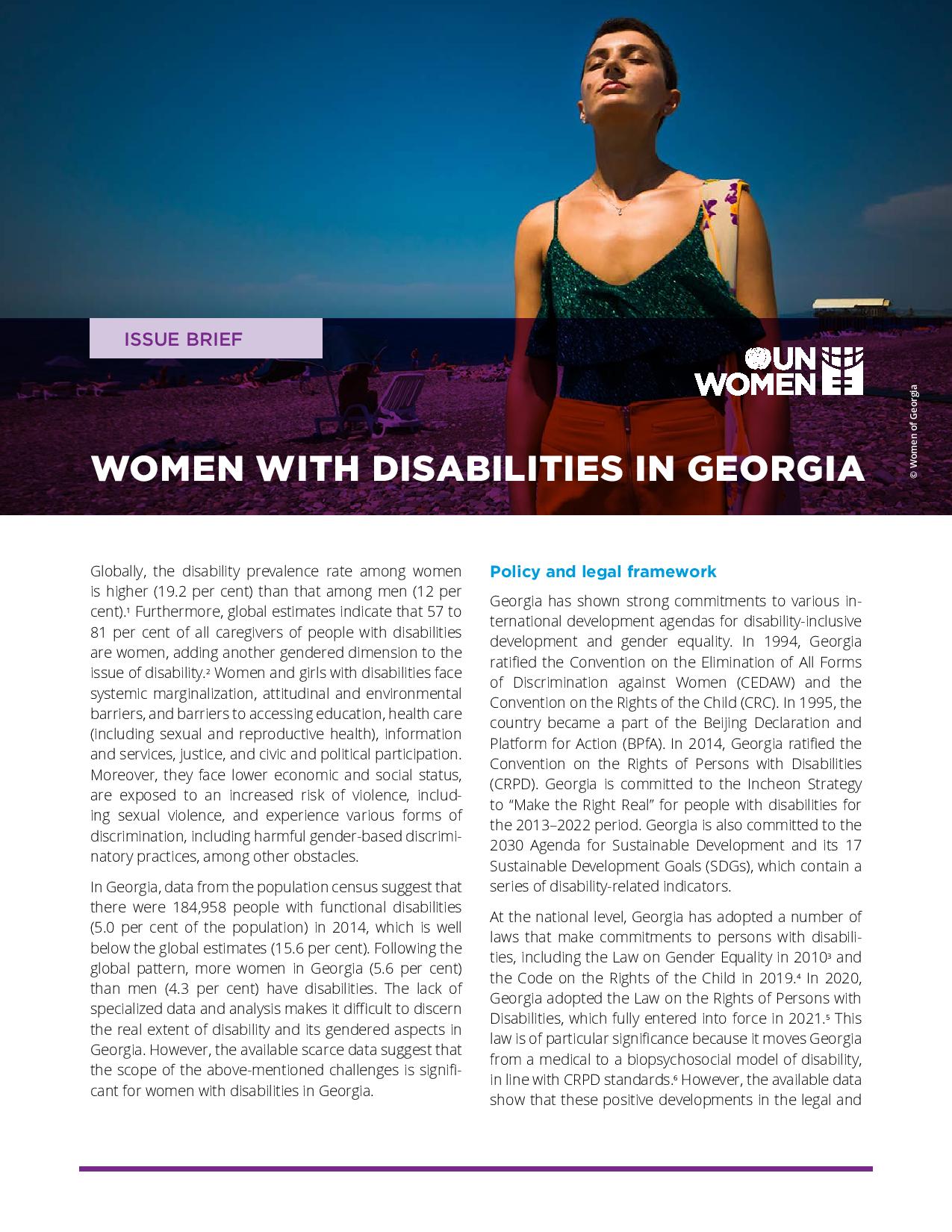 Women with disabilities in Georgia. Photo: Women of Georgia