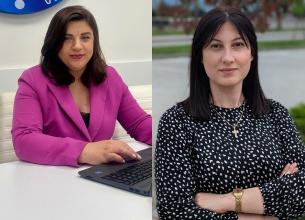 From left to right: Marine Jamalashvili, Kristine Chelidze. Photo: Resource Officers of Educational Institutions