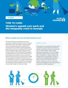Time to care: Women’s unpaid care work and the inequality crisis in Georgia cover