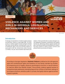 Violence against Women and Girls in Georgia: Legislation, Mechanisms and Services - cover